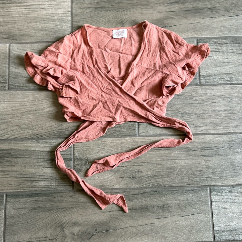 Alive girl wrap around top